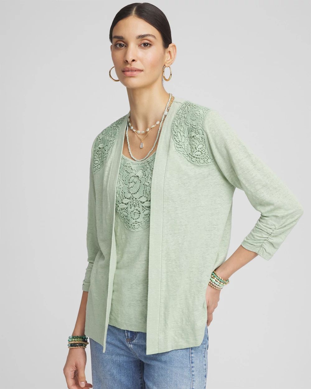 Lace Linen Cardigan | Chico's Lace Linen Cardigan | Chico's